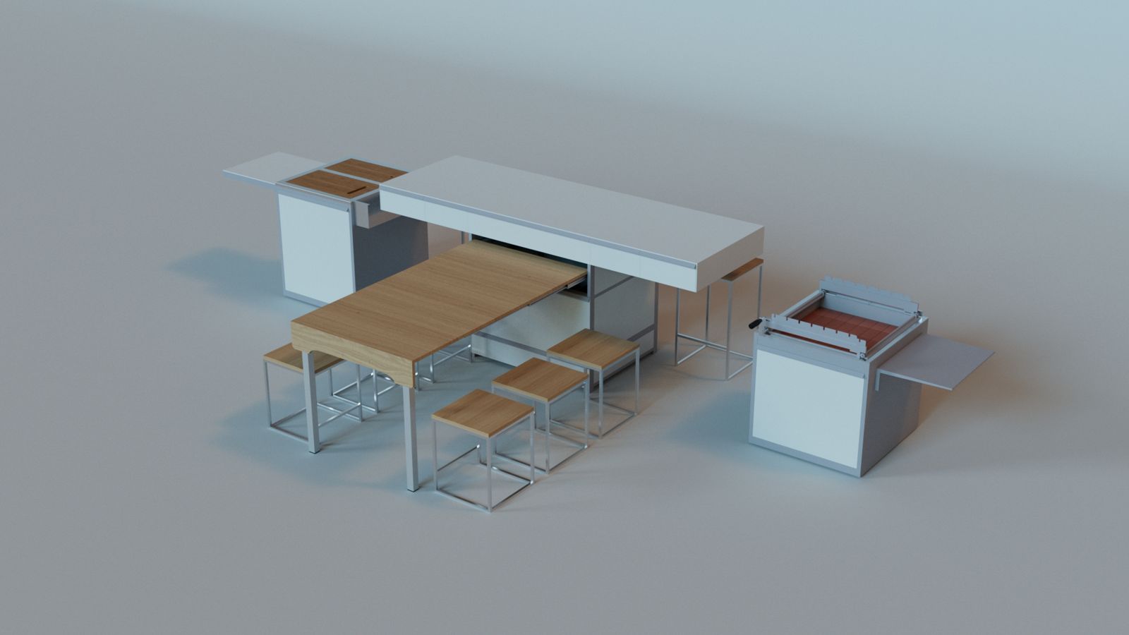 Kangaroo Island modular outdoor kitchen fully opened